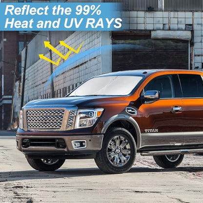 Custom Fit Titan Windshield Sunshade for Nissan Titan 2020