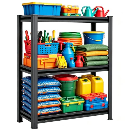 Garage Shelving 3 Tier Heavy Duty Boltless Storage Rack Adjustable