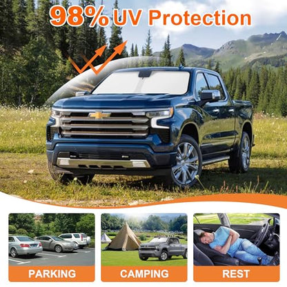 Foldable Front Windshield Sunshade fits Chevrolet Silverado 1500 2019