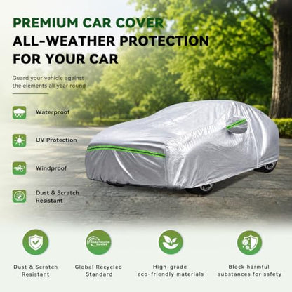 6 Layers Premium Hatchback Car Cover Waterproof All Weather Weatherproof UV Sun Protection Snow Dust Storm Resistant Outdoor Exterior Custom Form