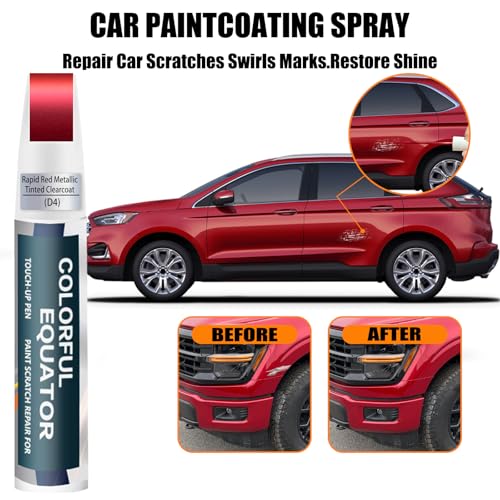 D4 Rapid Red Metallic Tinted Clearcoat Touch Up Paint for Ford
