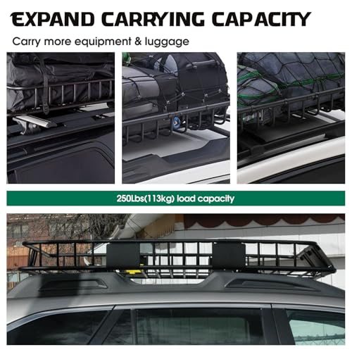 250LBS Universal Roof Rack Basket