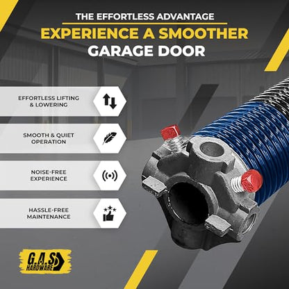 Garage Door Torsion Spring 283x2x37 Torsion Springs for Left Side of Garage Door with 1" Steel Bearing