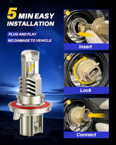 Upgraded H13 9008 Light Bulbs (2 Count)