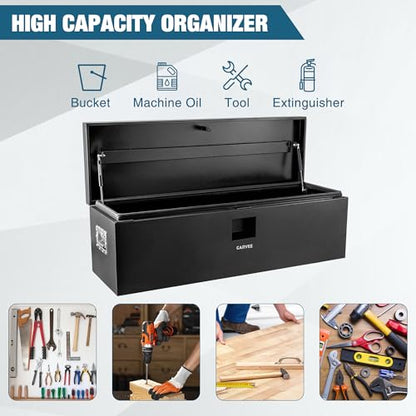 Black Steel Truck Bed Tool Box