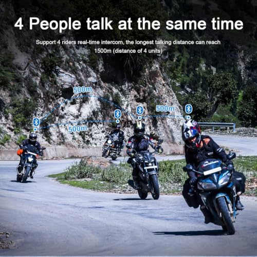 V4 Plus Motorcycle Bluetooth Headset (4 Count)