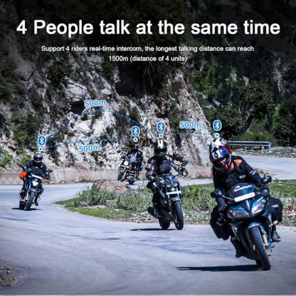 V4 Plus Motorcycle Bluetooth Headset (4 Count)