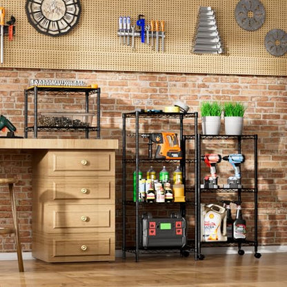 Small Wire 2 Shelves Pantry Metal Shelf Floor Organizer Under Desk