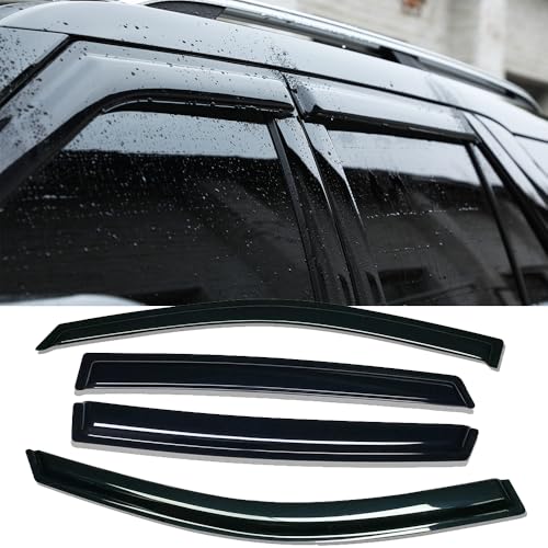 Window Visors Dark Smoke Rain Guards for 2023