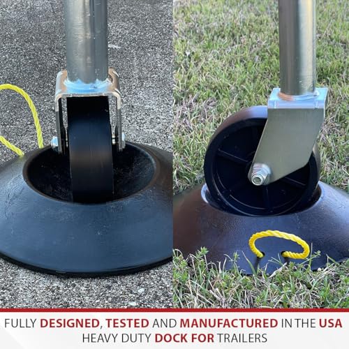 USA Made Improved Unbreakable Wheel Dock with Rope Handle