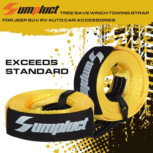 Heavy Duty Recovery Tow Straps 2"x20' 36580lb Break Strength (20 Foot)