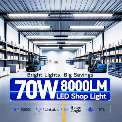 4FT 70W LED Shop Light Linkable (2 Count)