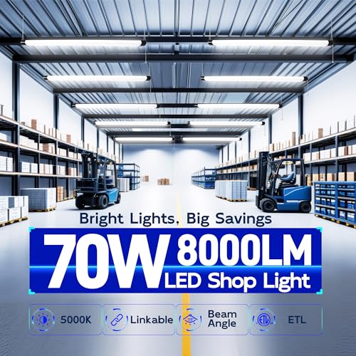 4FT LED Shop Light Linkable (4 Count)