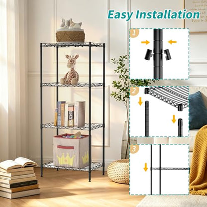 4 Tier Wire Storage Shelves