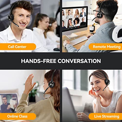 Wireless Bluetooth Headset with Noise Cancelling Microphone