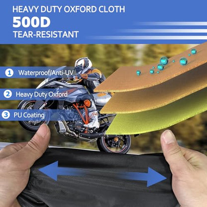Motorcycle Covers with Side Box Waterproof Outdoor for Harley Davidson Touring Models Road King