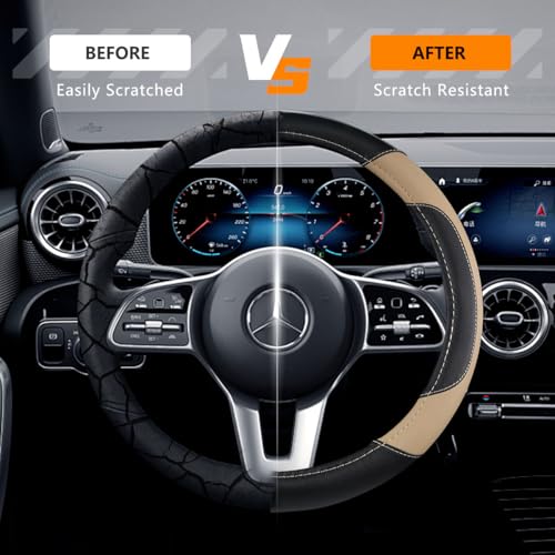 Leather Car Steering Wheel Cover