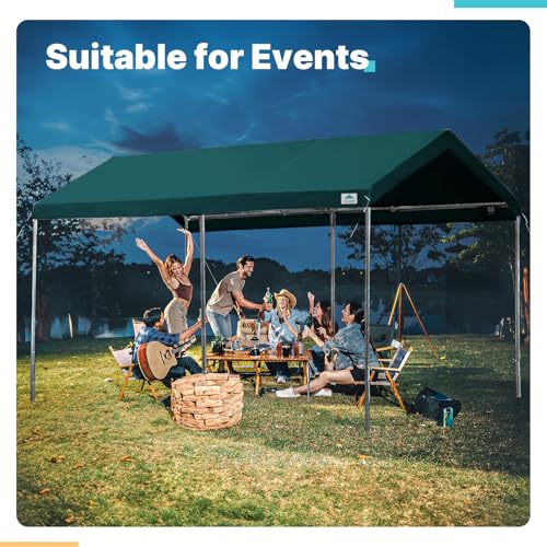 Adjustable 10x15 ft Heavy Duty Carport Car Canopy Garage Boat Shelter Party Tent