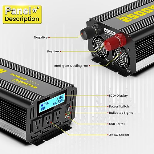 2500 Watt Modified Sine Wave Power Inverter