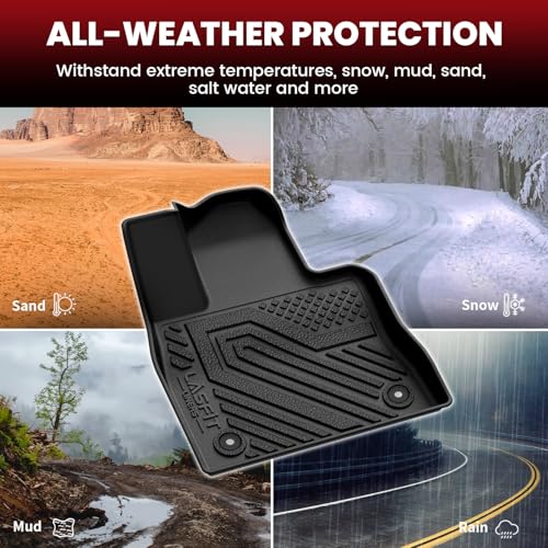 Floor Mats for Ford Explorer 6 Seats with Second Row Center Console (5 Count)