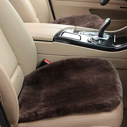 Genuine Sheepskin Car Seat Cover for Fuzzy Soft Fur Wool Cushion