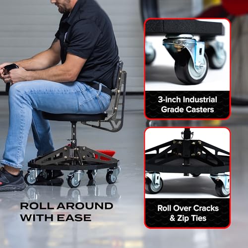 Vyper Robust Steel Sport Shop Chair for Mechanics
