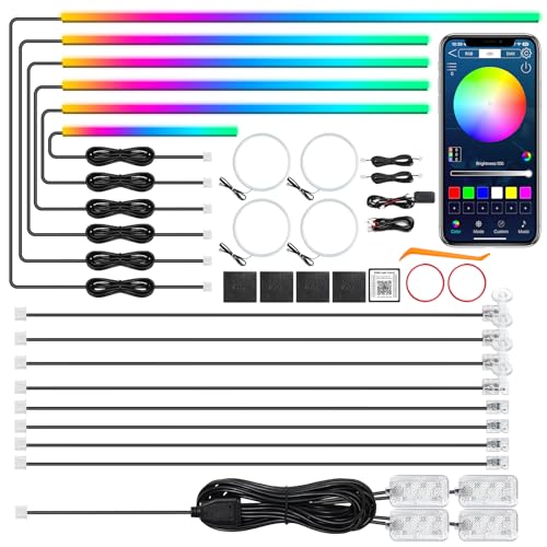Dreamcolor Acrylic Interior Car LED Strip Light with Wireless APP
