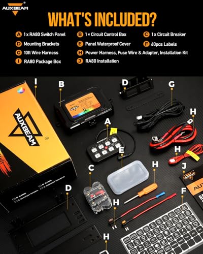 8 Gang Switch Panel RA80 Toggle Momentary Pulsed RGB Dimmabl