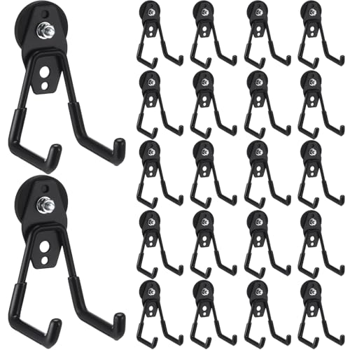 22 Pcs Large Magnetic Hooks Heavy Duty Garage Magnet Hooks Strong Storage Utility Magnetic Hangers with Anti Slip Rubber Coating for Indoor and Outdoor Hanging (22 Count)