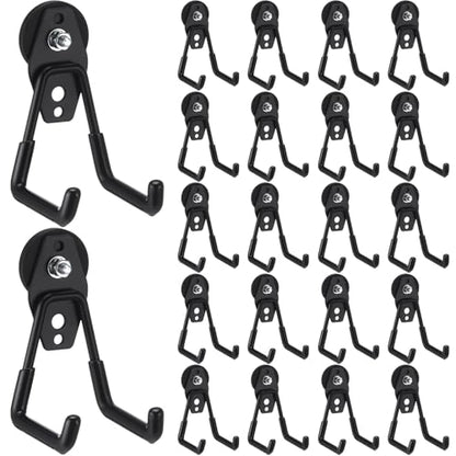 22 Pcs Large Magnetic Hooks Heavy Duty Garage Magnet Hooks Strong Storage Utility Magnetic Hangers with Anti Slip Rubber Coating for Indoor and Outdoor Hanging (22 Count)