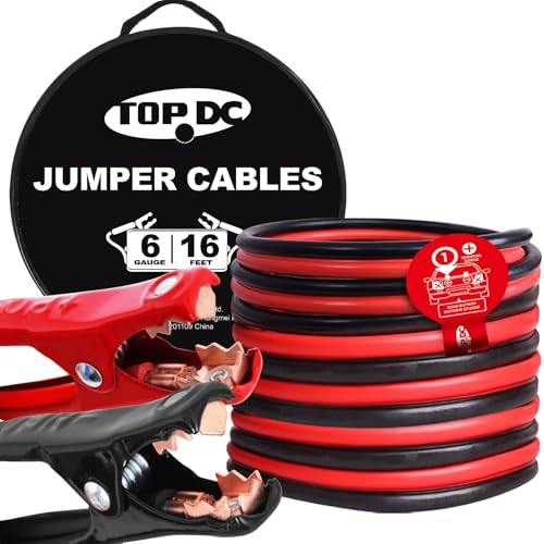 6 Gauge 16 Feet Jumper Cables for Car