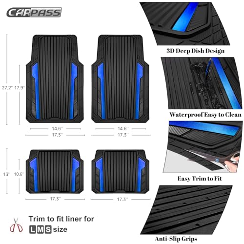 Heavy Duty Rubber Car Mats Metallic