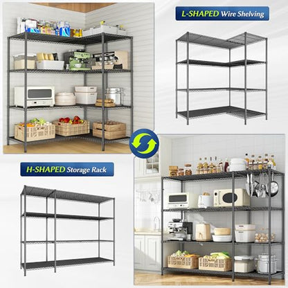 52.4W Wire Shelving Rack (2 Count)