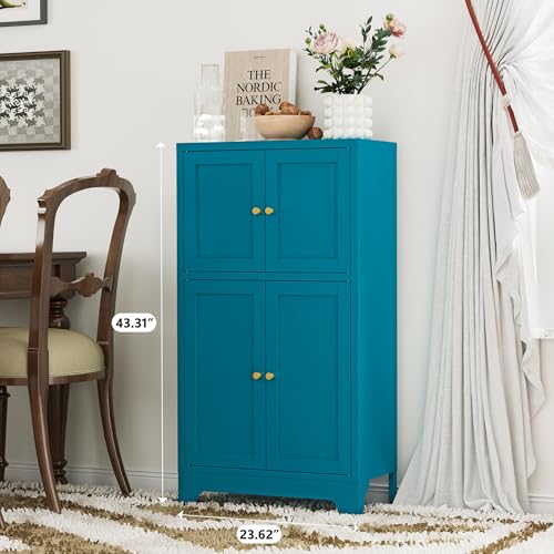 Blue Bathroom Floor Cabinet