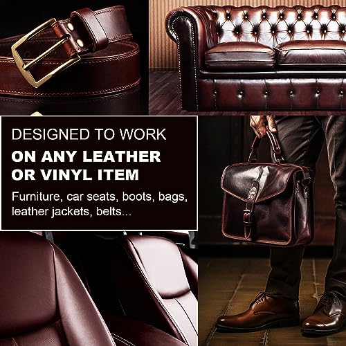 12oz Leather Recoloring Balm & 3.4oz Mink Oil Leather Conditioner kit
