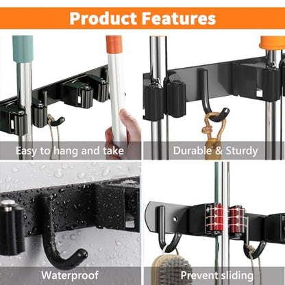 Mop and Broom Holder Wall Mount