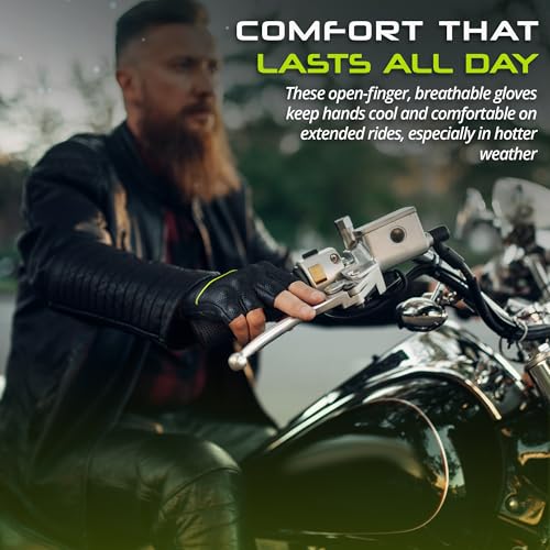 Motorcycle Gloves Men's Leather Motorbike Gloves Touchscreen Function
