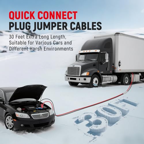 Extra Long Heavy Duty Quick Connect Jumper Cables
