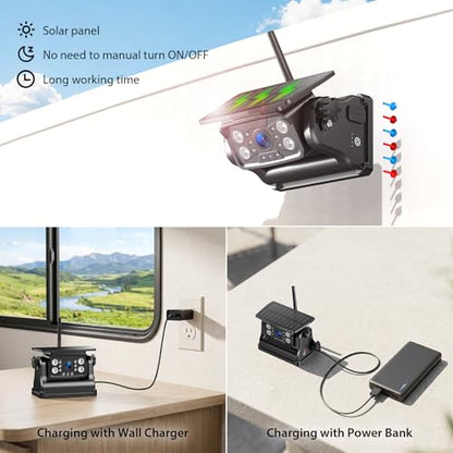 Magnetic Solar Wireless Backup Camera System