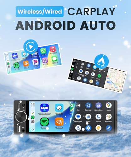 Single Din Car Stereo Wireless CarPlay