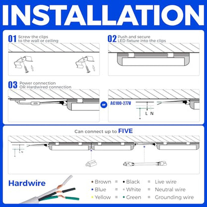 T8 LED Shop Lights 6FT