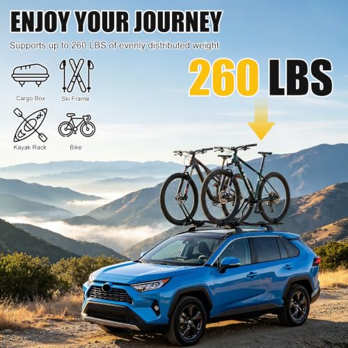 260lbs Aluminum Roof Rack Cross Bars for Fit Toyota RAV4 2019