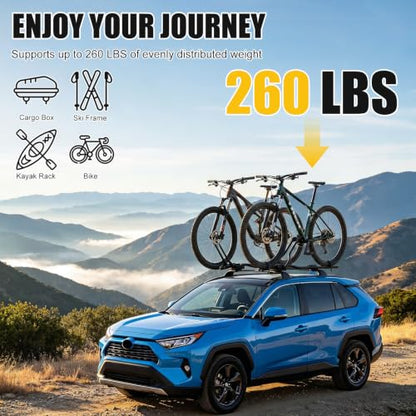 260lbs Aluminum Roof Rack Cross Bars for Fit Toyota RAV4 2019