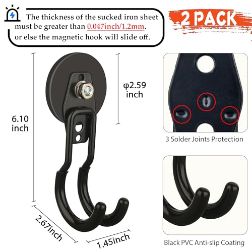 New Upgraded Garage Magnetic Hooks (2 Count)