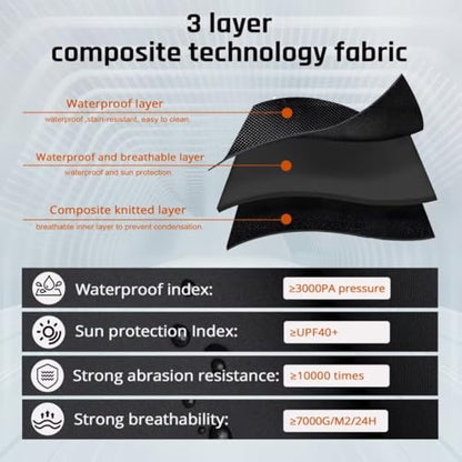 Waterproof Car Cover with Silver Stripe Design