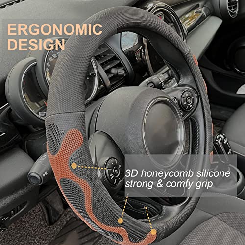 Large Size Comfy Grip Steering Wheel Cover 15.75 Inch