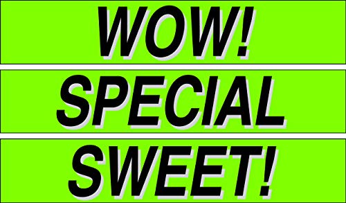 Ez line Vinyl Windshield Stickers 3 Dozen 15 Inch Chartreuse Slogan Dealership Pro Pack for Car Lots (36 Count)