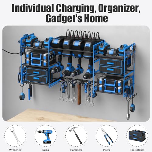Blue Power Tool Organizer Wall Mount (15 Count)