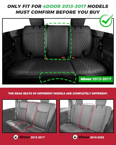for Jeep Wrangler Leather Custom Car Seat Covers Full Set 4 Door
