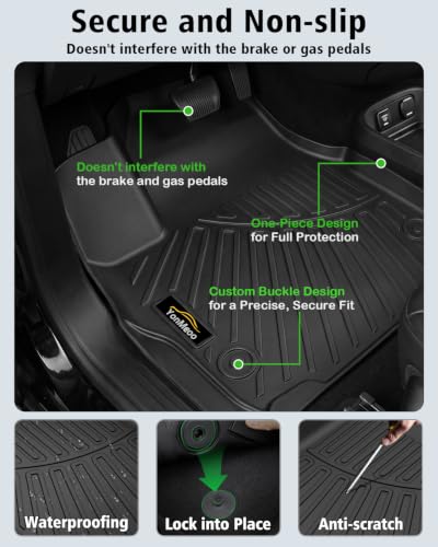 Floor Mats & Cargo Liner & Backrest Mat for Chrysler Pacifica 2017 (160 Ounce)